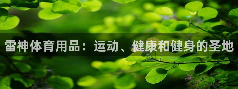 重庆欧陆娱乐有限公司地址：雷神体育用品：运动、健康和