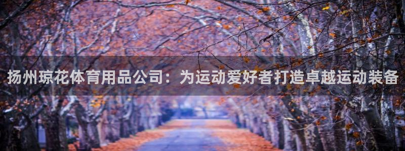 欧陆娱乐登录注册平台官网：扬州琼花体育用品公司：为运
