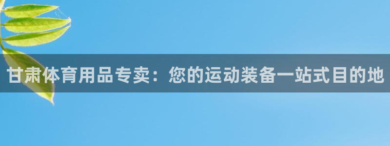 欧陆娱乐打什么方案：甘肃体育用品专卖：您的运动装备一站式目的