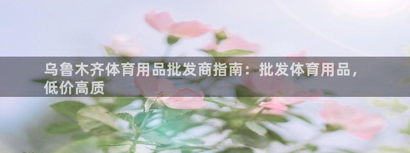 欧陆娱乐注册链接安全吗知乎：乌鲁木齐体育用品批发商指南：批发