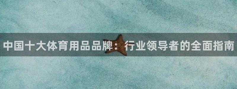 欧陆娱乐测速：中国十大体育用品品牌：行业领导者的全面指南