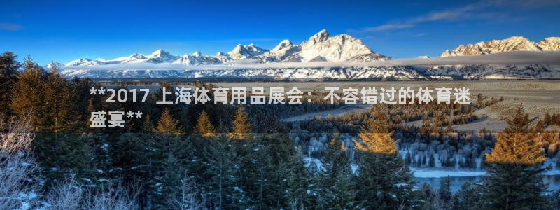 欧陆娱乐测试：**2017 上海体育用品展会：不容错